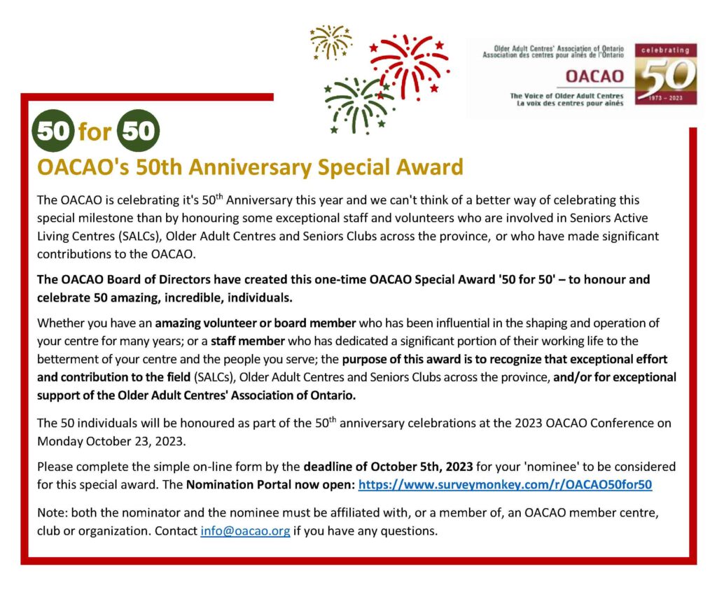 50 for 50 Special Award description